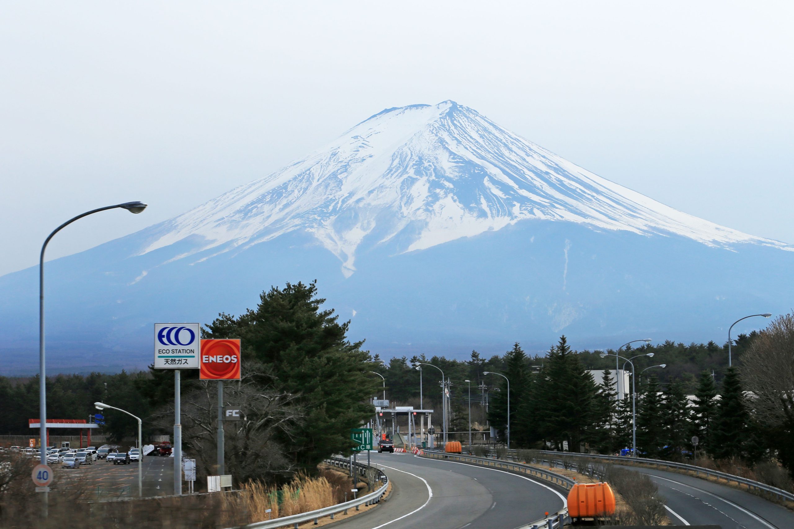 Monte Fuji cubierto de nieve en Japón