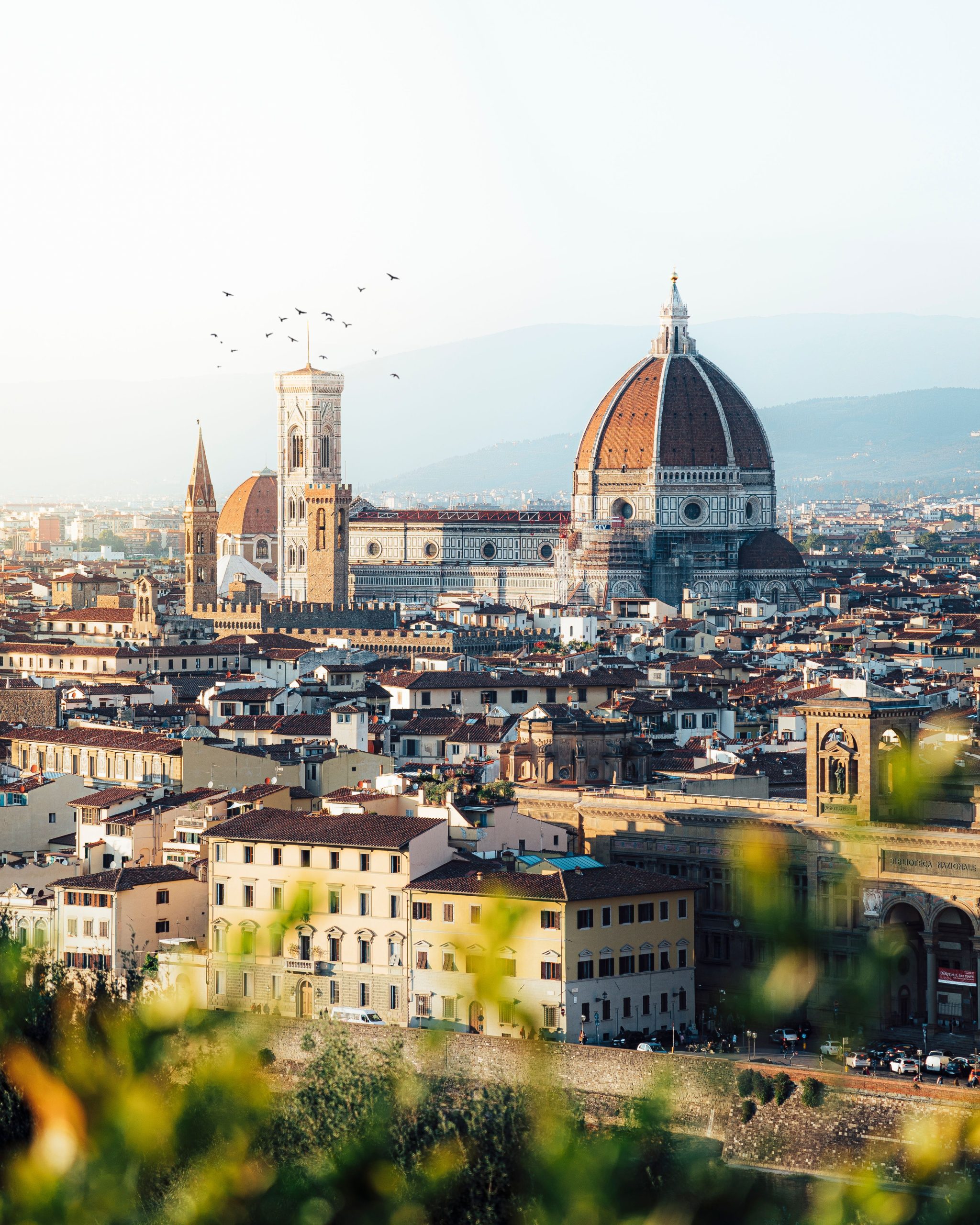 Vista panorámica de Florencia, Italia, con el Duomo y el campanile