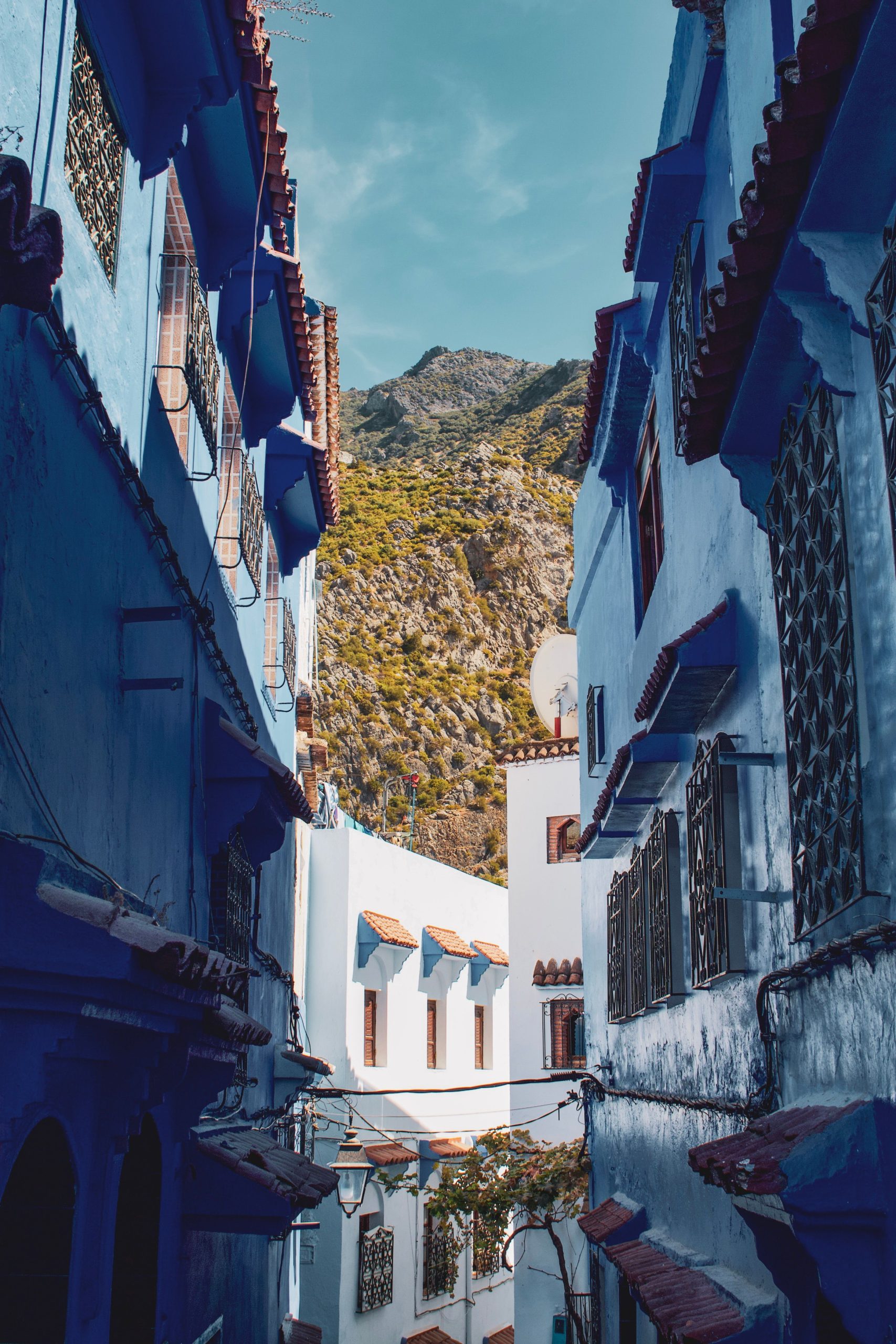 Calle azul tradicional de Chefchaouen